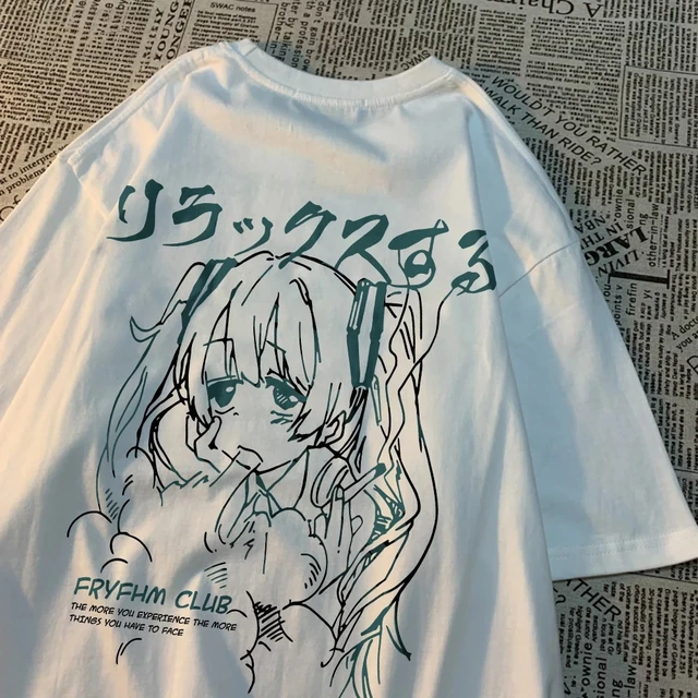 Mode dessin animé femme T-Shirts mignon fille Figure imprimé Streetwear doux respirant été rue femme vêtements de sport 1
