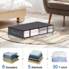 1/2/5pcs Under Bed Storage Bags, Transparent Quilt Organizer, Foldable Clothes Box, Washable Non-Woven Fabric, Space Saver 2