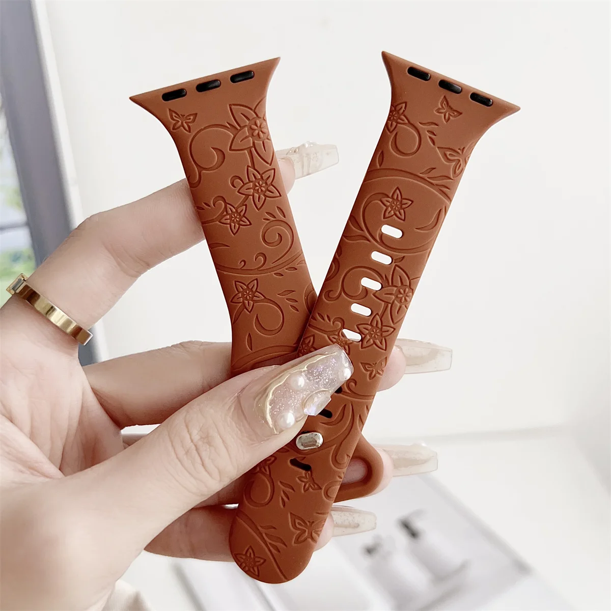 Watch Band For iWatch 42/44/45/49mm 38/40/41mm Silicone Fashion Watch Strap for Watch Series Ultra2 Se 9/8/7/6/5/4/3/2/1_voghion.com