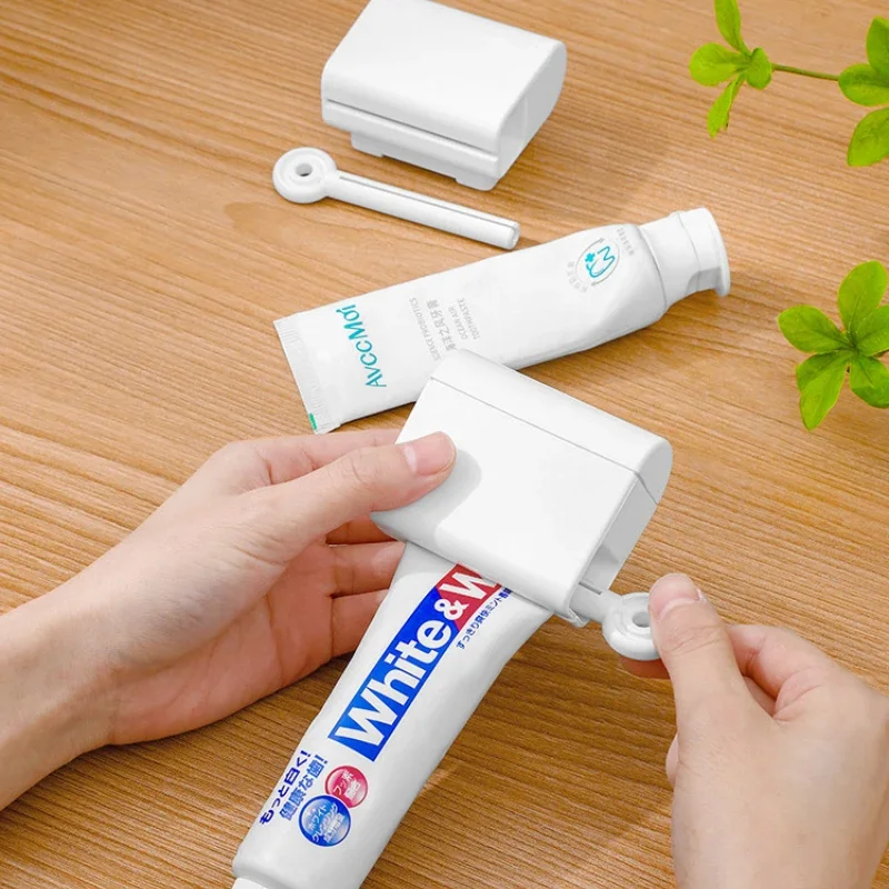 Wall-mounted Toothpaste Squeezer Bathroom Accessories Toothpaste Dispenser Holder Self-adhesion Waterproof Toothbrush Organizer 5