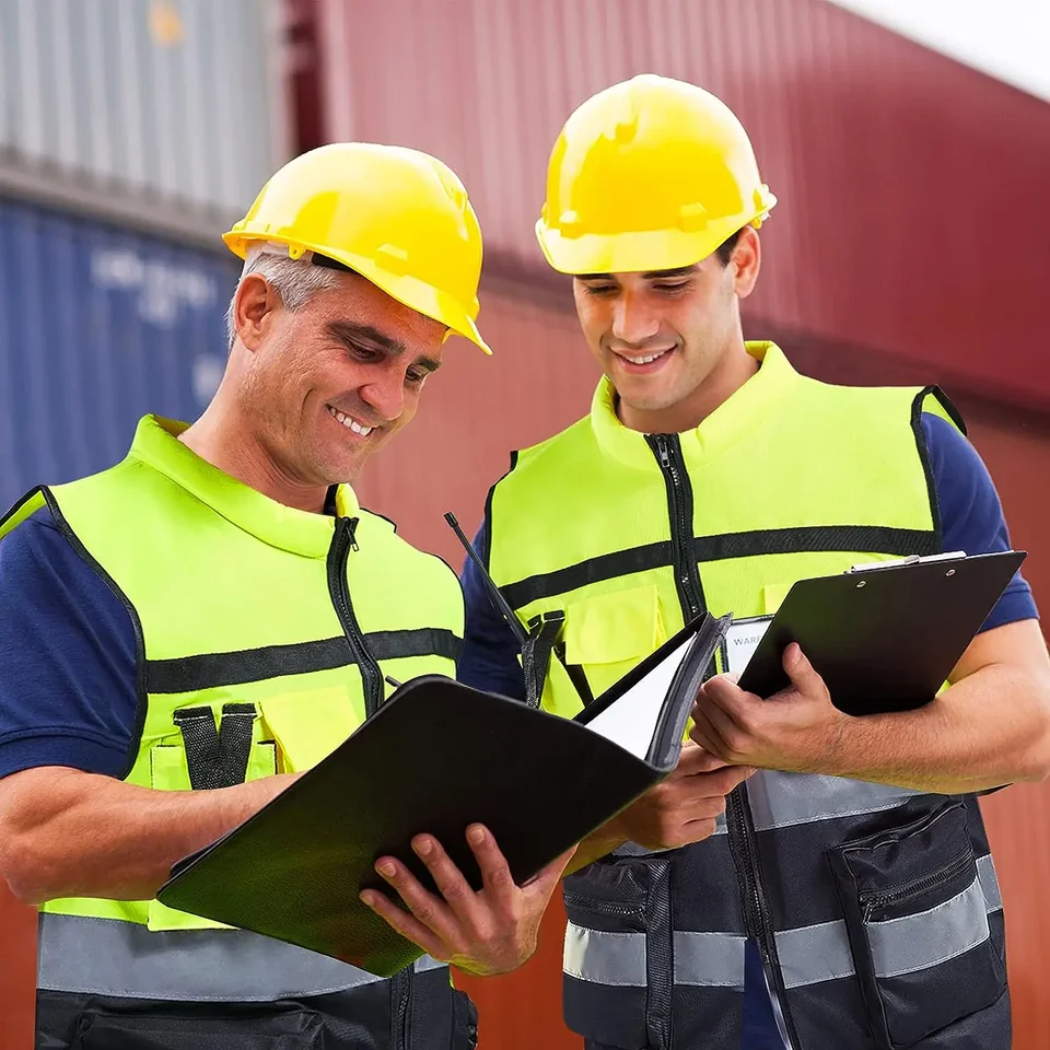 Custom Safety Vest with Pockets and Zipper