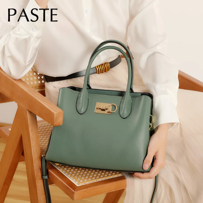 New Soft Green Large Tote Bag for Middle aged Mother Luxury 100