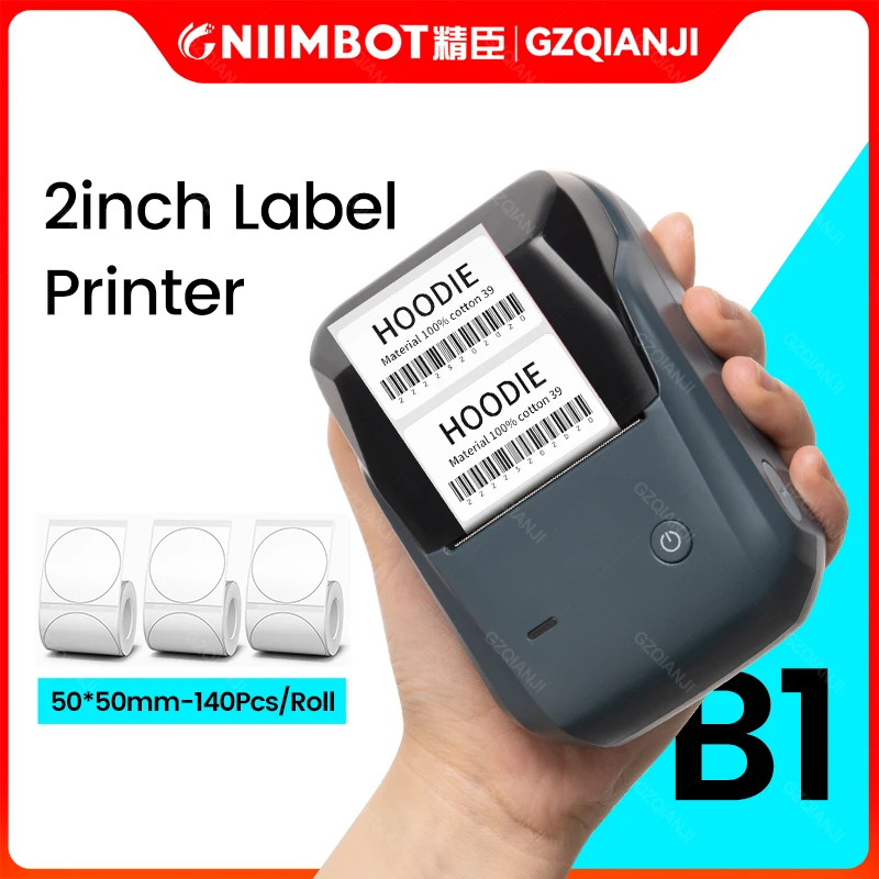 Niimbot B1 Barcode Label Maker Bluetooth Thermal Label Printer Self