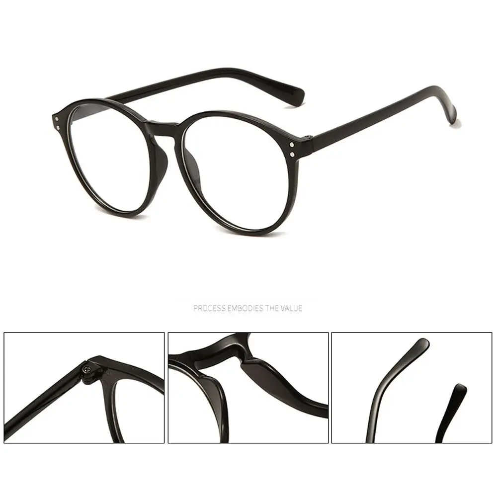 Trendy Myopie Gläser Männer Frauen Ultraleicht Runde Anti Blau Licht Nahe Sicht Brillen Retro Minus Dioptrien Brillen -1,0 ~-4,0 – Detail 4