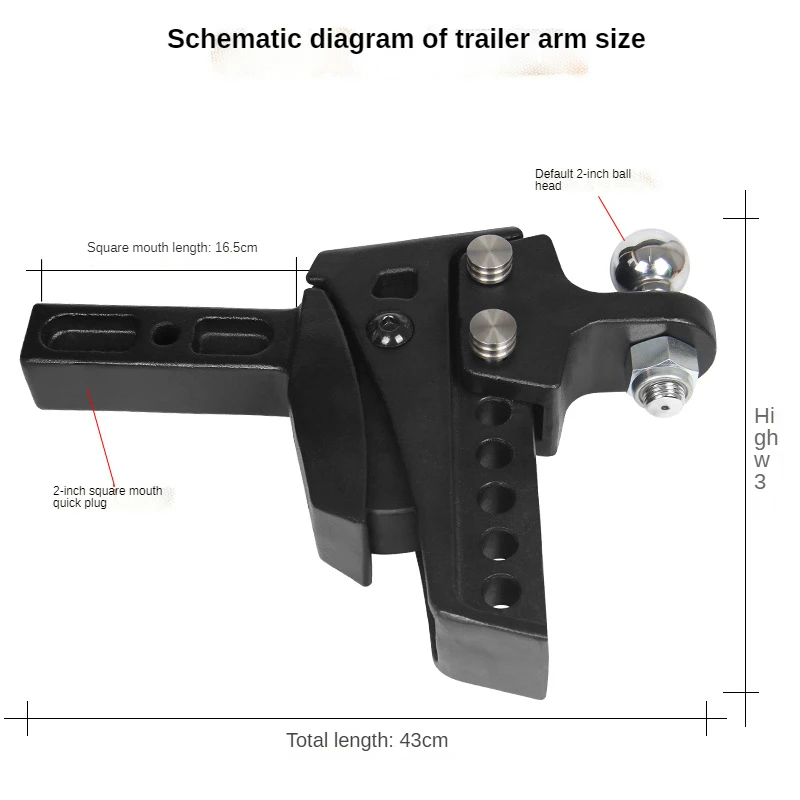 Car trailer tow hook universal aluminum auto parts rear RV trailer hitch  shockproof buffer adjustment arm adjustable - AliExpress