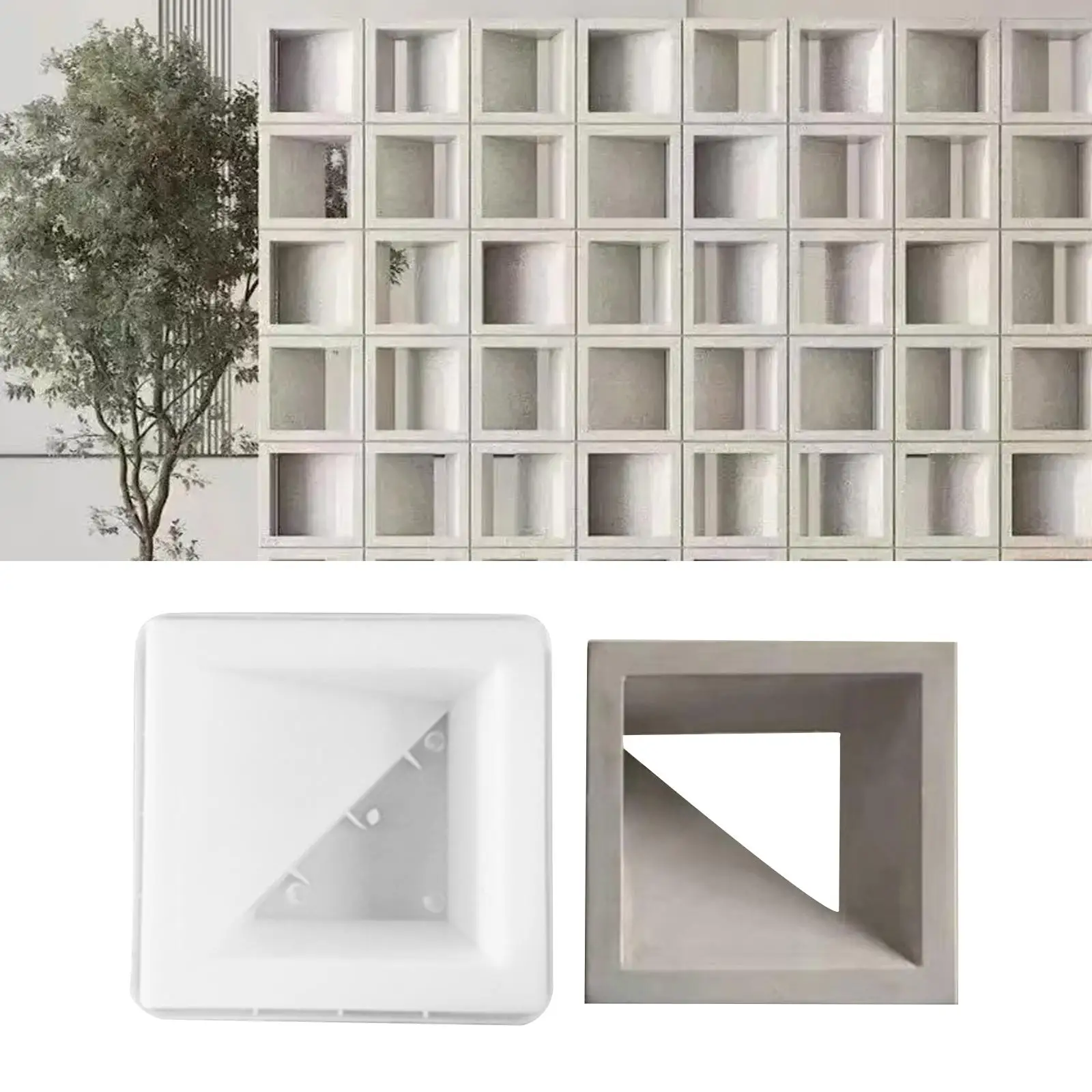 Brick Maker Template Garden Stone Template White Concrete Cement DIY Path Brick Maker Paving Stone