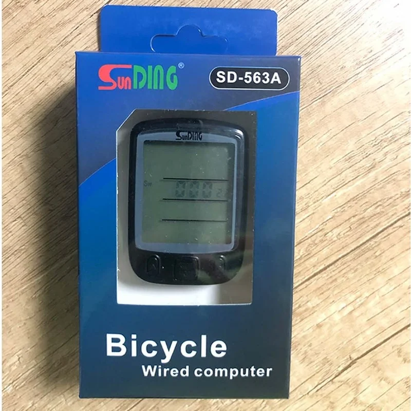 Ordinateur de vélo avec écran LCD, compteur de vitesse, odomcirculation, rétro-éclairage vert, étanche, SD 563A