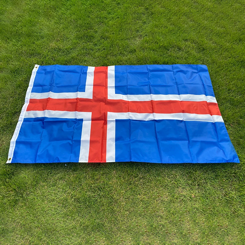 aerxemrbrae  The Iceland Flag Polyester Flag 5*3 FT 150*90 CM High Quality  banner