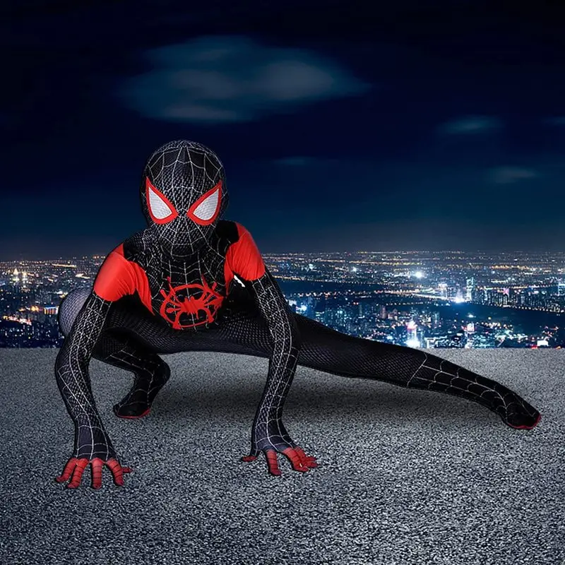 

New Miles Morales Far From Home Spiderman Cosplay Costume Peter Parker Zentai Costume Superhero Bodysuit Children Spandex Gift