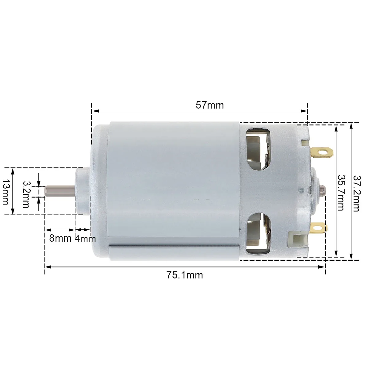 RS550 DC Motor 10.8V/12V/14.4V/16.8V/18V/21V/25V No Gear Brushless Teeth Electric Motor Tools for Electric Drill Screwdriver