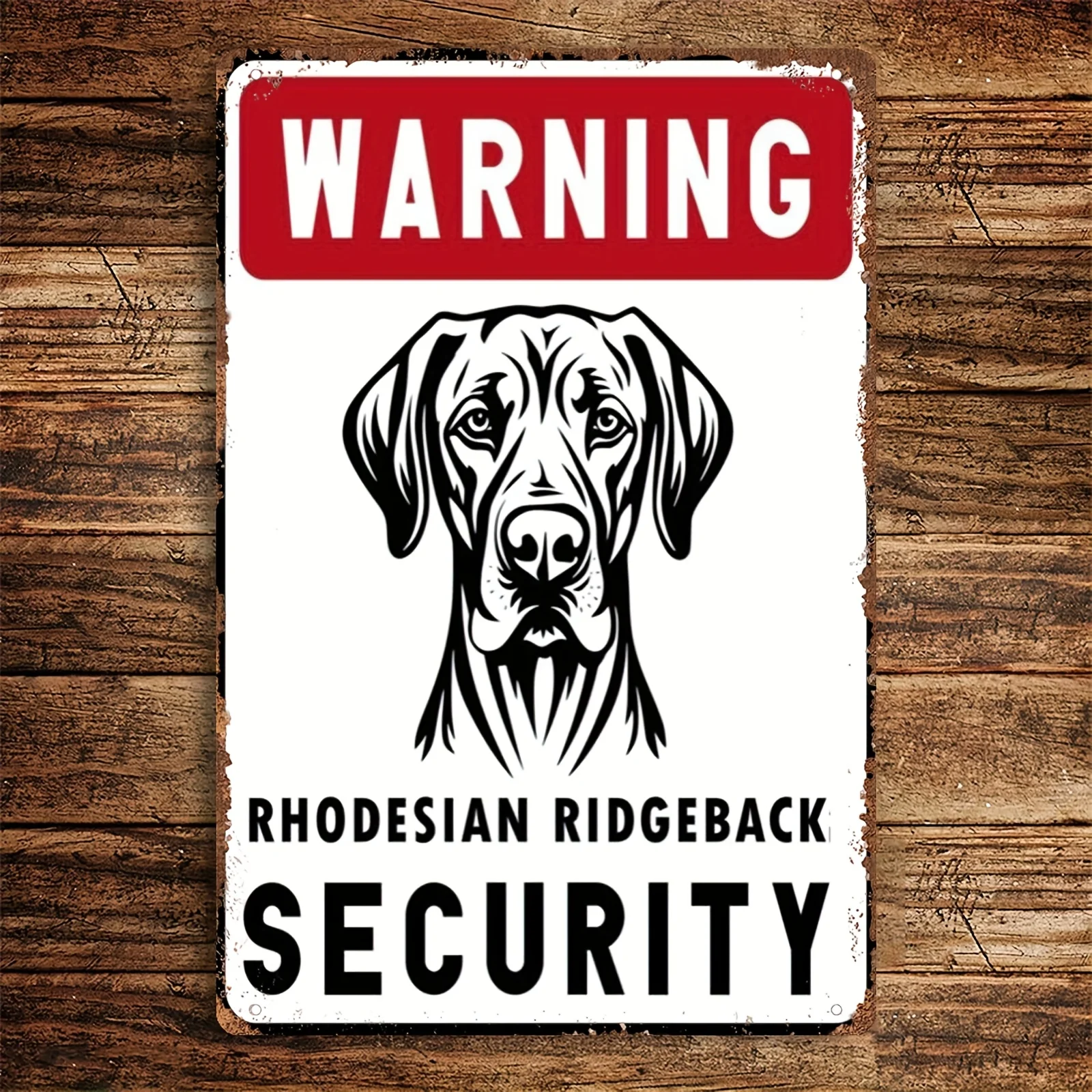Rhodesian Ridgeback Sign Durable Iron Metal Sign | Rhodesian Ridgeback Security Warning | Wall ...
