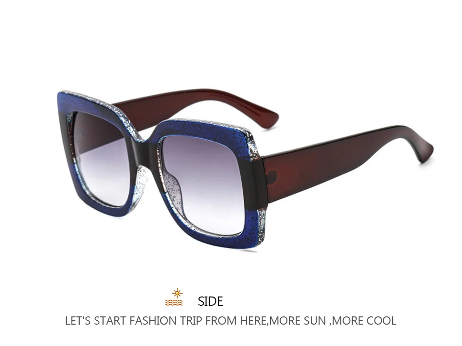 Yoovos Oversized Sunglasses For Women Square Vintage Designer Shades_voghion.com