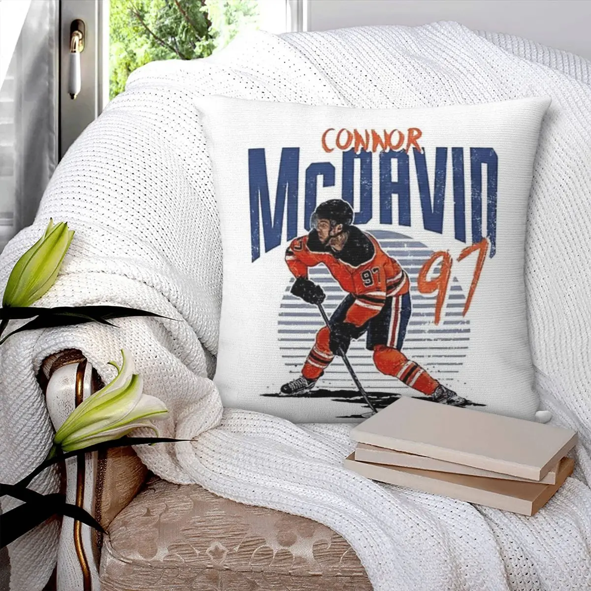 ConnorMcDavid97ForEdmontonOilersFansSquarePillowcasePillow
