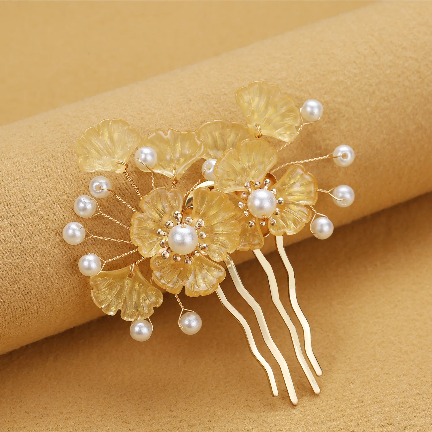 Hair accessory Hair clip Hair headdress Jewelry accessories Chinese Hair Jewelry Step Shake Side Hair Clip Flower Jade Pins and Clips Headband Headpeice Women Girls Accessories