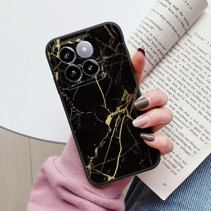 Colorful Marble Luxury Soft Shockproof Phone Case with Watercolor Oil Painting Design