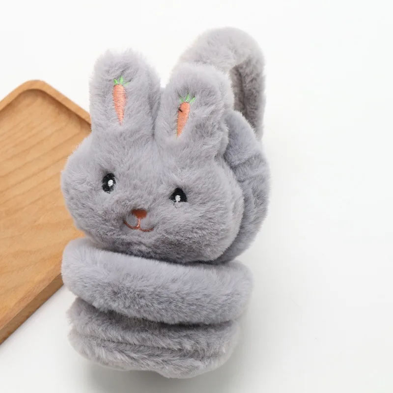 Cartoon Rabbit Winter Warm Earmuffs for Children Girls Plush Thick Soft Ear Cover Ear Protection Warmth Muffs for Women Kids