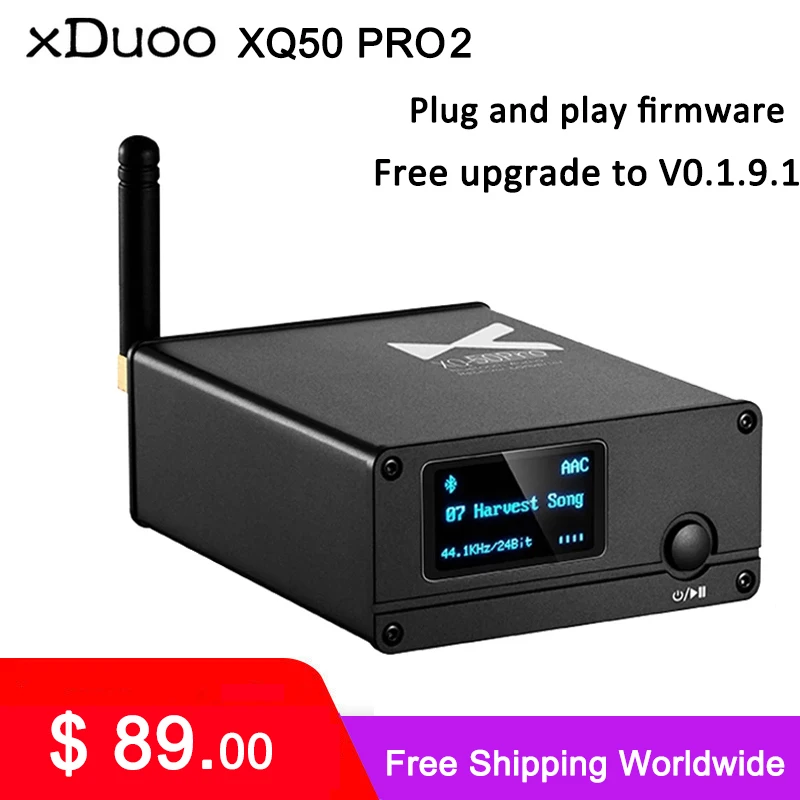 Receptor De Audio Bluetooth 5.0 XDUOO XQ-50 PRO – DAC CS8406 + ES9018K2M – LDAC, AptX HD