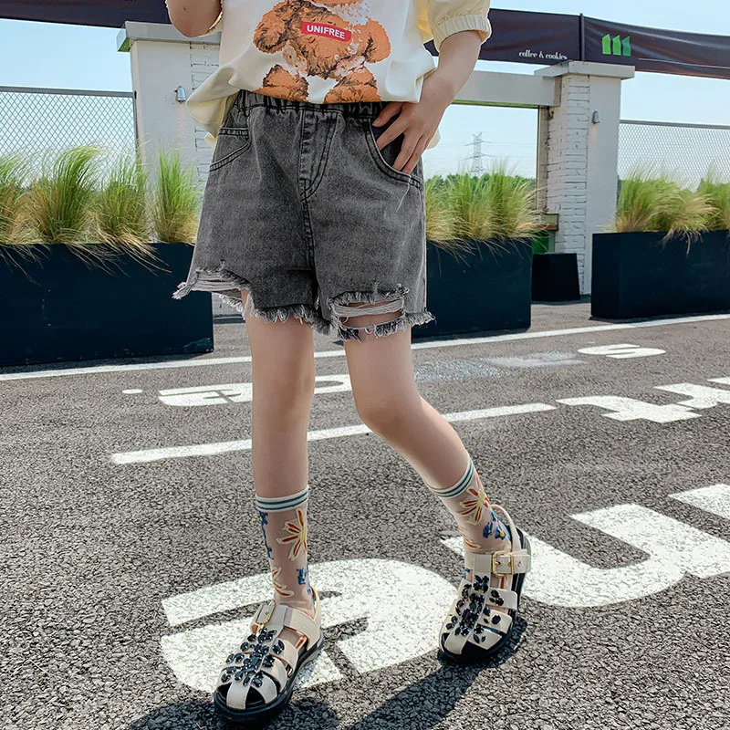 Kids Denim Shorts for Girls Fashion Short Princess Jeans 2022 Summer  Children's Pants for Teenage Baby Clothing 4 6 8 10 12 14 Y