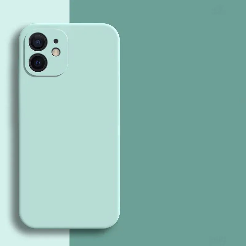 Enhanced Square Liquid Silicone Phone Case - Premium Camera Protective Cover