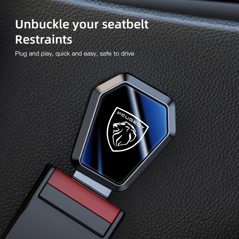 Car Interior Accessories Car Seat Safety Lock Buckle Seatbelt Clip Extender For New Peugeot 208 508 207 607 3008 301 406 308 108 408 407 106 205 807 107