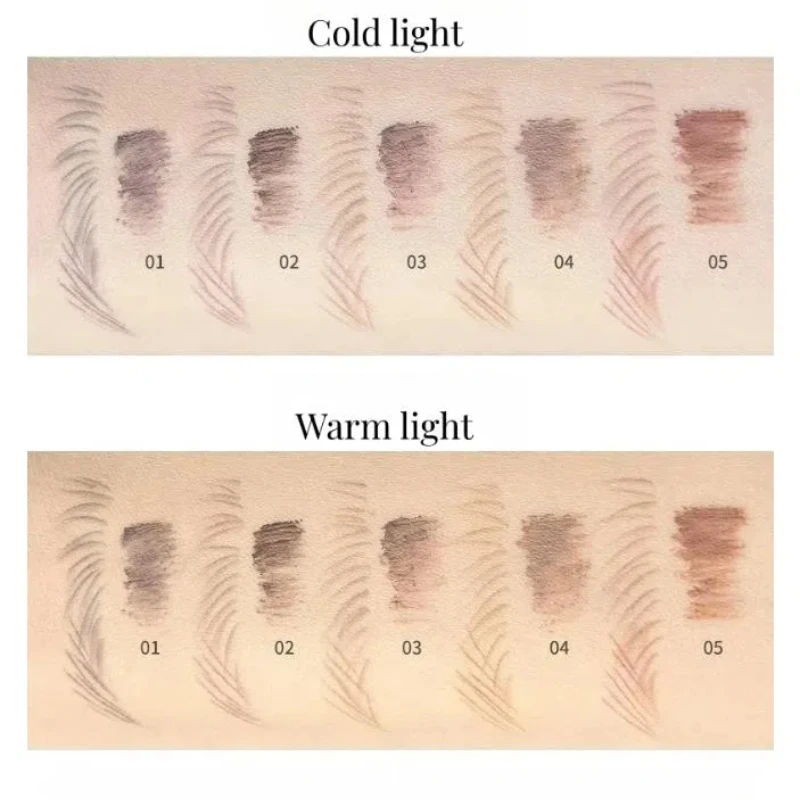 FLORTTE Eyebrow Pencil Eyebrow Tinting Cream 2-in-1 Dual Head Mascara Long Lasting Waterproof Natural Brow Makeup Cosmetics 2