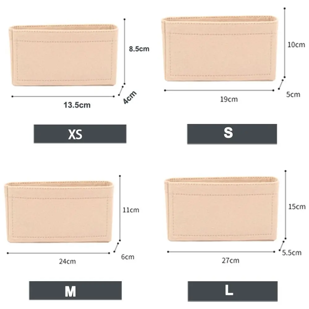Confidential Pouch Travel Bag Insert Inner Bag Purse Liner Handbag Insert Bag Felt Insert Bag