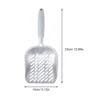 Cat Litter Scoop Grey Heavy Duty Metal Long Handle Pet Scooper High Efficiency Sifting Shovel Comfortable Hold No Rust 6