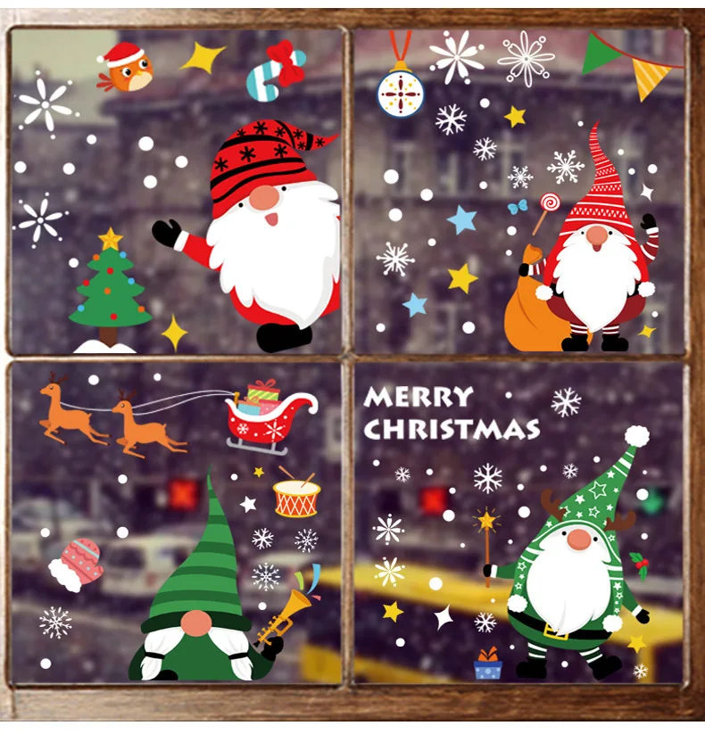 Christmas Stickers Elk Christmas Window Decor