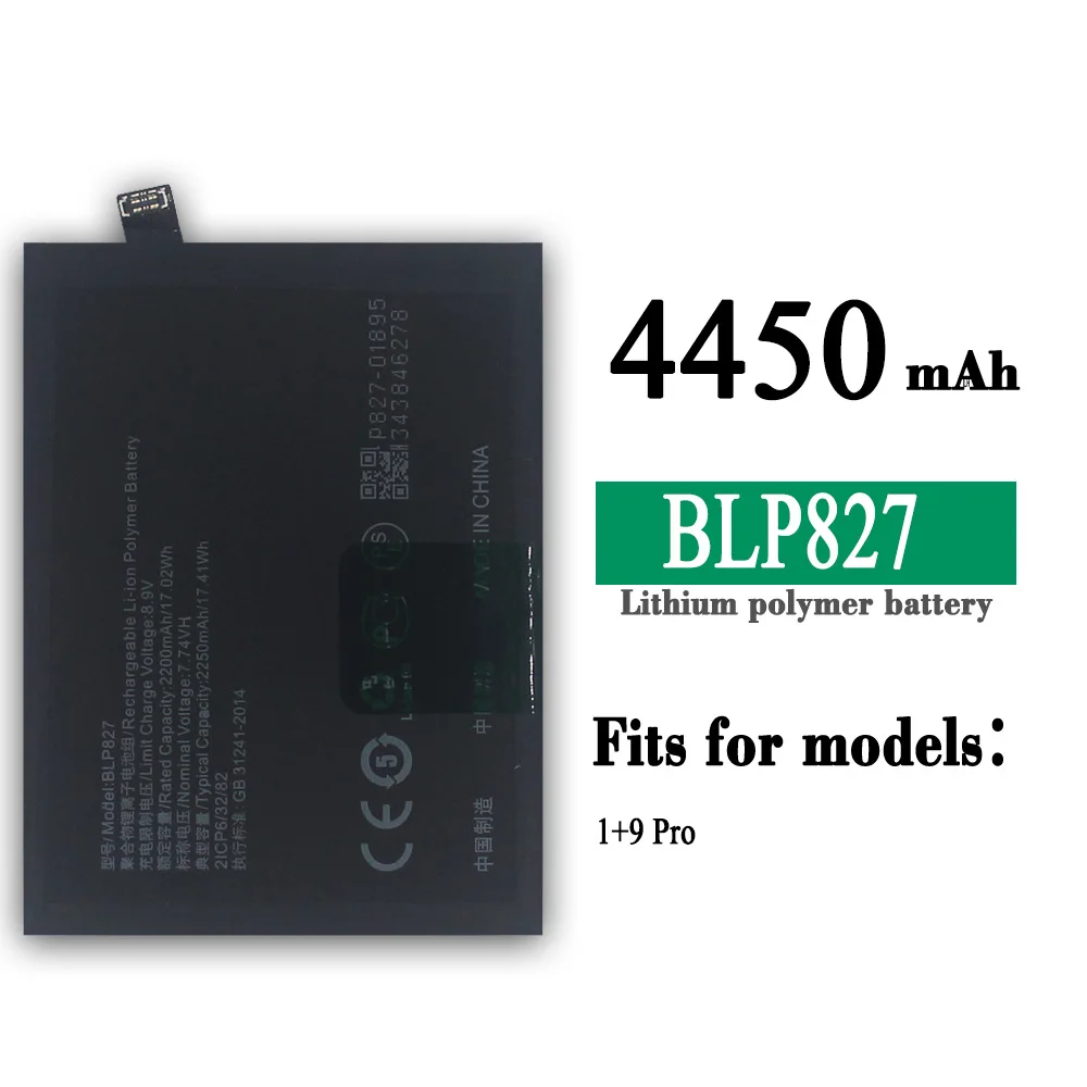 

BLP827 100% Latest Replacement Battery For OPPO OnePlus 9 Pro 1 Plus 9PRO 1+9 Mobile Phone BLP-827 Built-in Internal Batteries