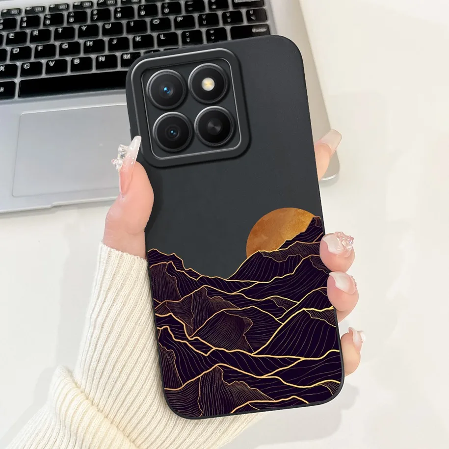 Fashion Girl Butterfly Soft Silicone Couple Phone Case Cover, Compatible with Honor X8C 2025