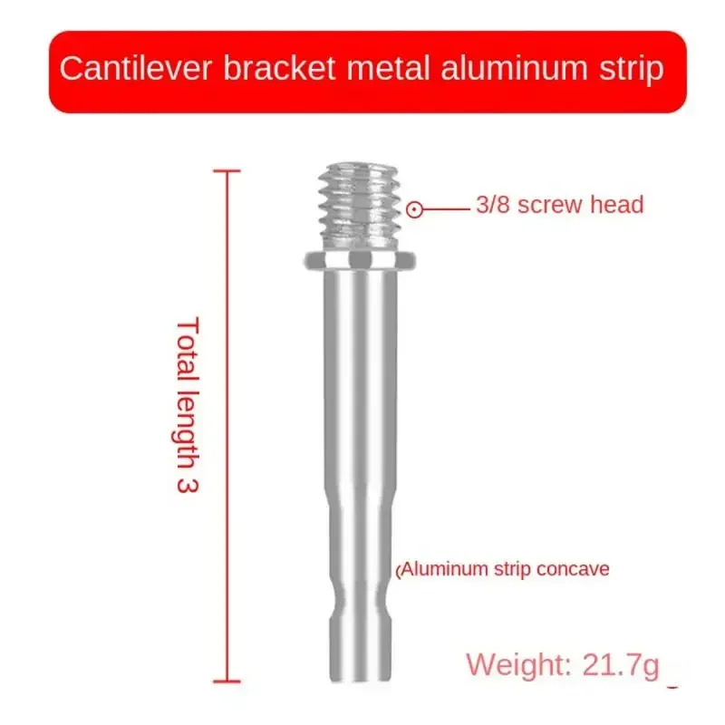Microphone Adapter 3/8 To 1/4 Metal Ball Head for Boom Arm Replacement Screw Mount Bracket