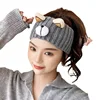 New Women Cute Cartoon Bear Cap Hat Girl Lady Stretch Knitted Crochet Ponytail Beanies Hat Cap For Women 1