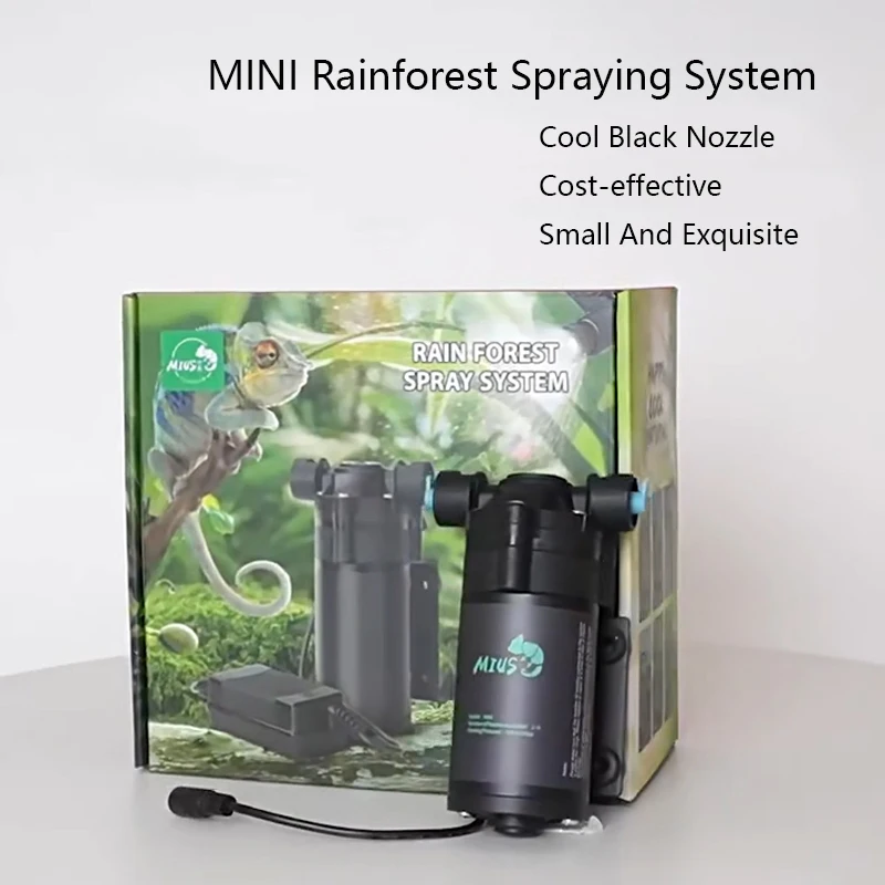

MIUS Silent Reptile Fogger Mist System Pump Misting Spray Kit Humidification Cooling System Irrigation Terrarium Spraying Device