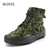 WOTTE Men Canvas Shoes High Top Ankle Boots Military Tactical Male Boots Men's Sneakers All Seasons Men Women Casual Shoes 1