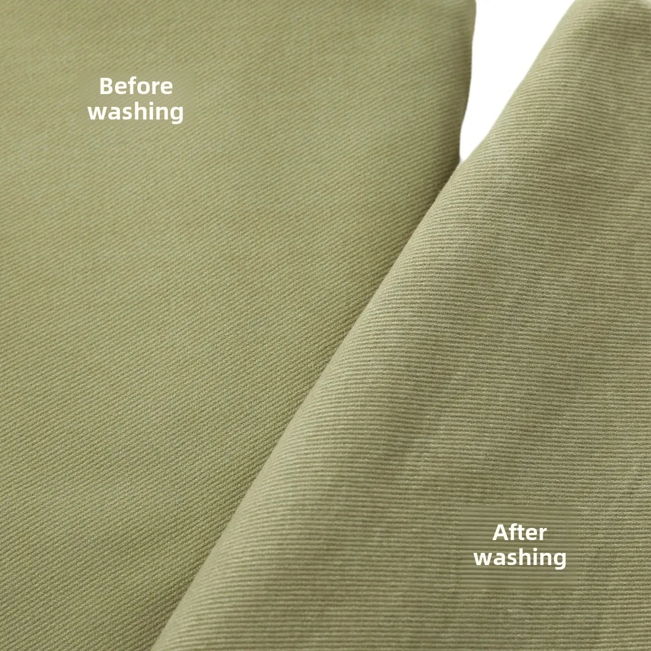 Cotton Twill Non-Elastic Woven Denim Fabric for Autumn Winter Outerwear Jacket Shirt Pants Material No Stretch Slant Pattern