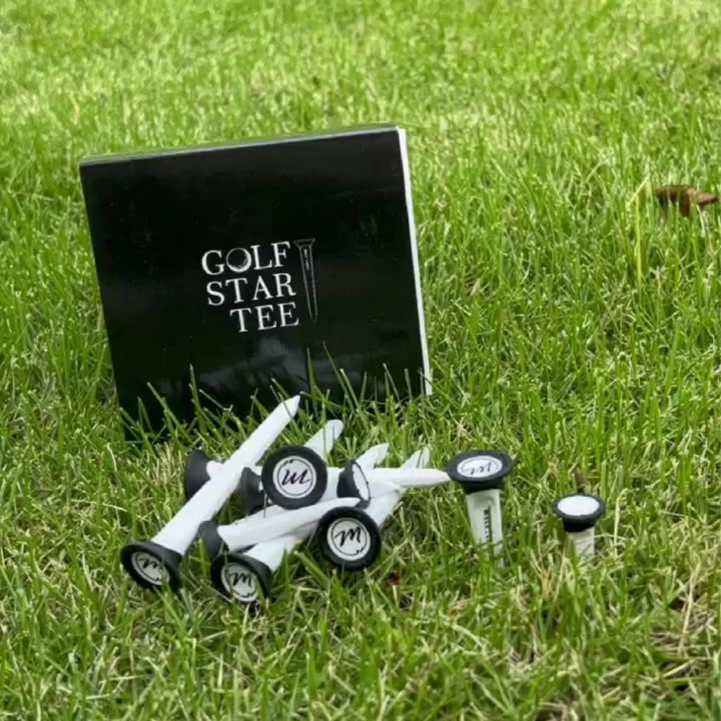 Description Picture 2 of item12 Pcs/Box Golf Tees 45mm 79mm Plastic Adjustable Tees Reduces Friction Side Spin Step Down Tees Golf  Accessories Drop Ship