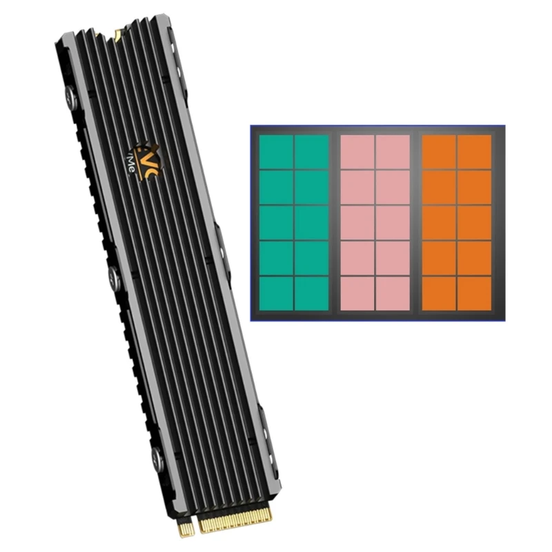 22110 M.2 냉각 냉각기용 방열판 열 알루미늄 NGFF NVME PCIE 22110 SSD 하드 드라이브 Dropship용 방열판 열 패드