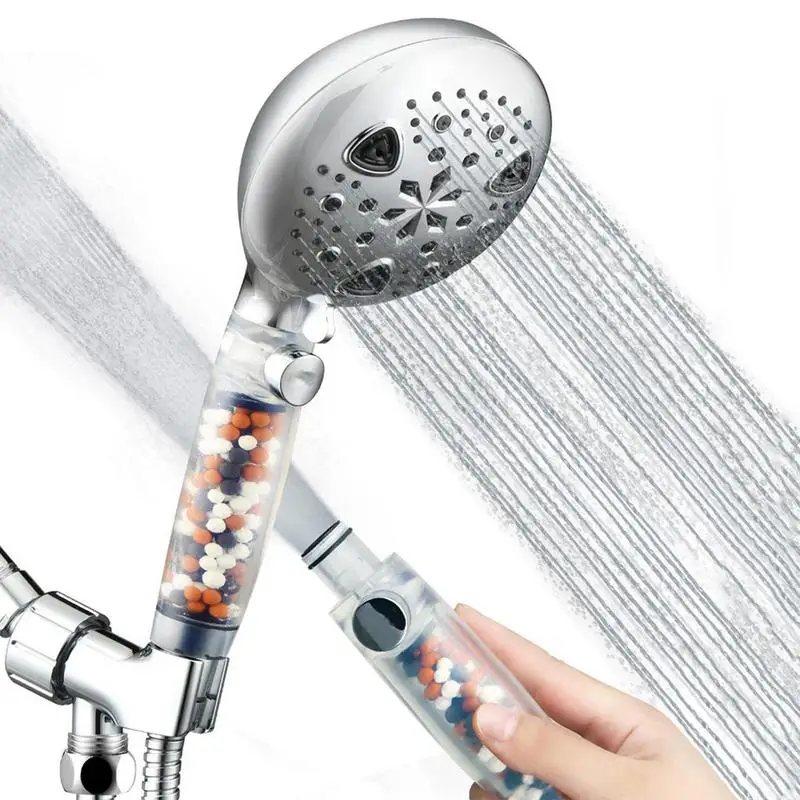 

Handheld Shower Head Spray Head Handheld Shower High Pressure Adjustable Filtered Shower Heads Handheld Filter Showerhead For