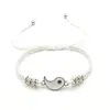 2 PC Jewelry Set Couple Black White Tai Chi Bracelet Rope Adjustable Chain Set Simple Style Daily Wear Jewelry 4