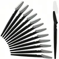12pcs Eyebrow Razor Shaper Shavers Trimmers For Women And Men Face Hair Removers Multipurpose Exfoliating Face Razor Black 1