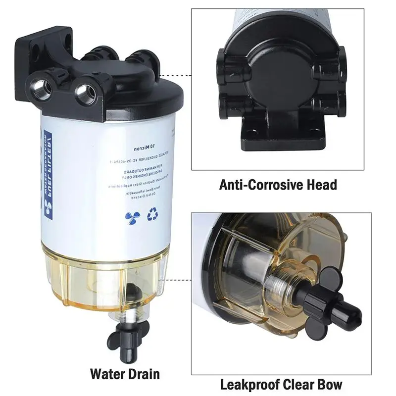 Oil water separator S3213 compatible with Mercury Quicksilver OMC marine engine ship (10 microns)