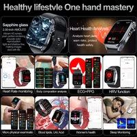 2026 New Smart Watch laser therapy health conditioning Blood oxygen Pressure Uric Acid Blood lipid ECG Smartwatch for Man Women - Image 2