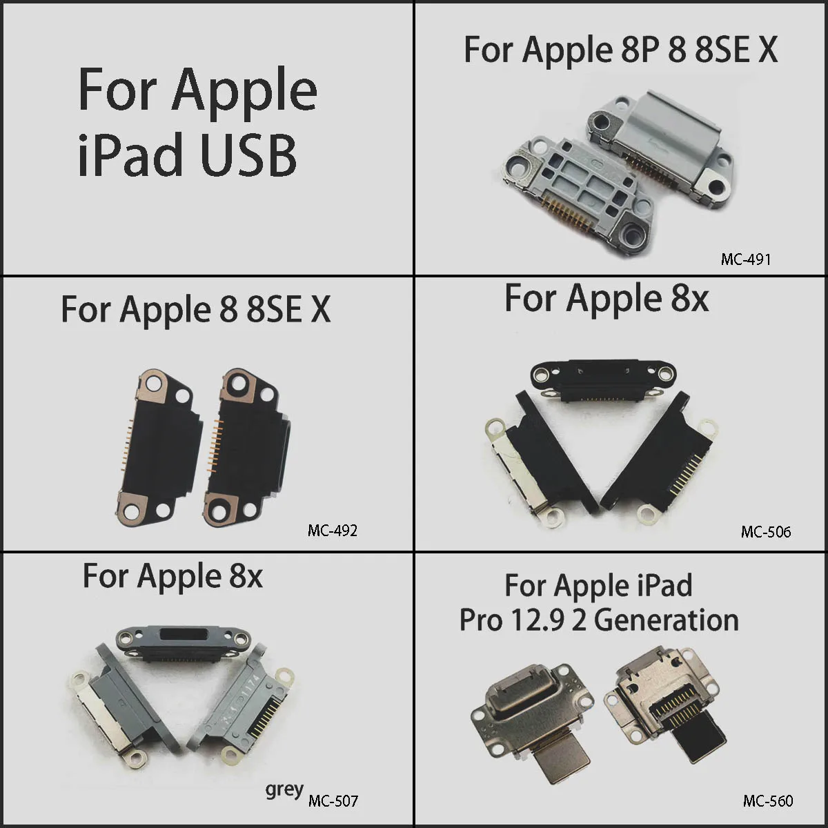 Dual USB 10-Pin Charger Connector Plug and Dock Socket Port