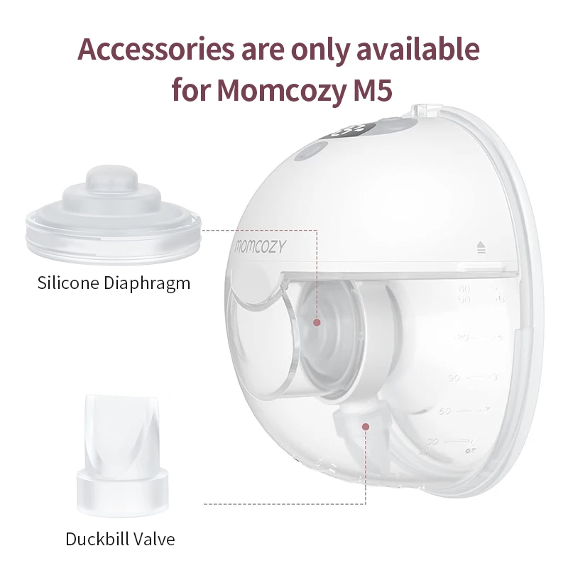 10Pc SetDuckbill Valves and Diaphragm Compatible with Momcozy M5 Breast Pump, Breast pump accessories for Momcozy M5 Pump