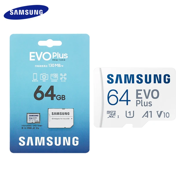 Samsung Original Memory Card 256GB 128GB High Speed 100 MB/S Microsd Class 10 U3 TF Card UHS-I 64GB U1 EVO PLUS Micro SD Card 4