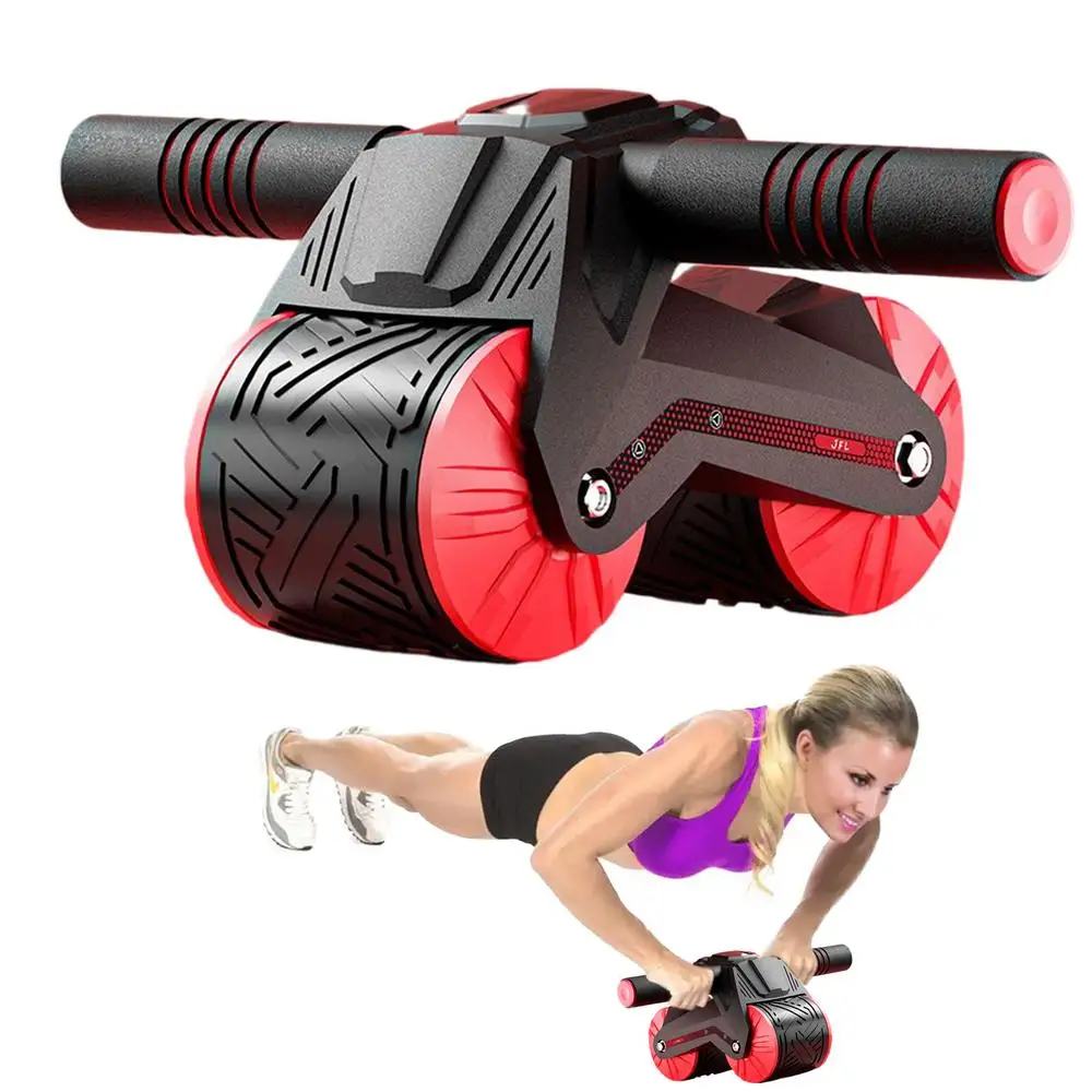 Description Picture 6 of itemFitness Ab Roller Coaster Wheel Automatic Rebound Belly Wheel Gym Fitness Double-Wheeled Core Roller Wheel For Belly Exercise