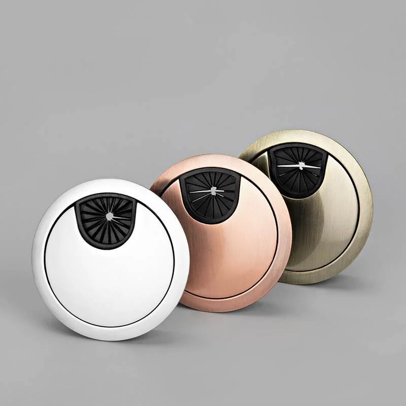 Best seller Table Wire Hole Cover Base Round 60mm Computer Desk Grommet Cable Wire Outlet Port Wire organizer Furniture Hardware