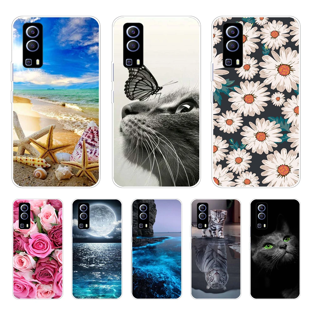 For Coque Vivo Y72 5G Case Silicon Back Cover Phone Case For Vivo Y72 5G Cases Soft Bumper Funda For Vivo Y 72 5G 6.58&Shells
