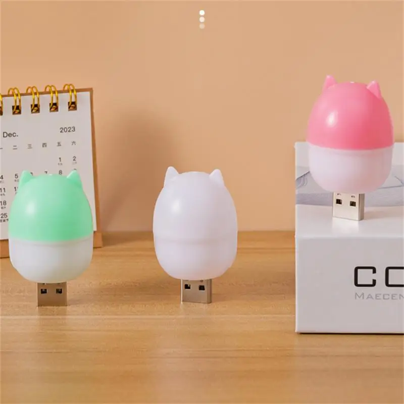 Nightlight No Switch-usb Port Plug Energy Saving Simple Operation Plug And Play Creative And Lovely Portable Lamp For Dormitory