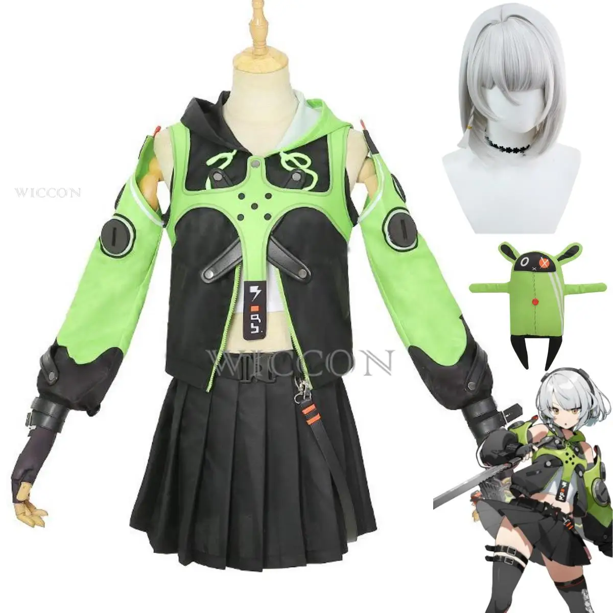 

Anime Game Zenless Zone Zero Anby Demara Cosplay Costume Gentle House Wig Fighting Uniform Coat Woman Sexy Kawaii Halloween Suit